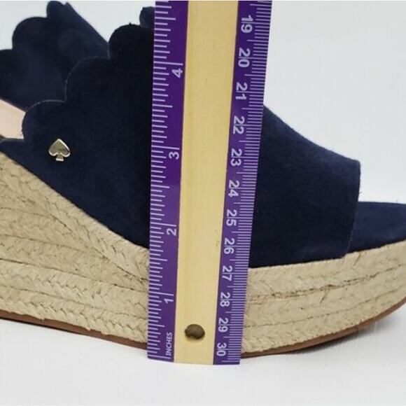 Kate Spade Toby Wedges Women's Espadrille Blue Sandal S8341002 Size US 8.5 - Picture 11 of 12